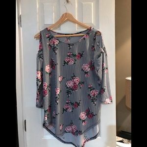 Paper moon cold shoulder top